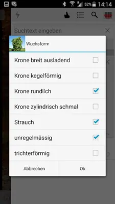 Bäume und Sträucher android App screenshot 1